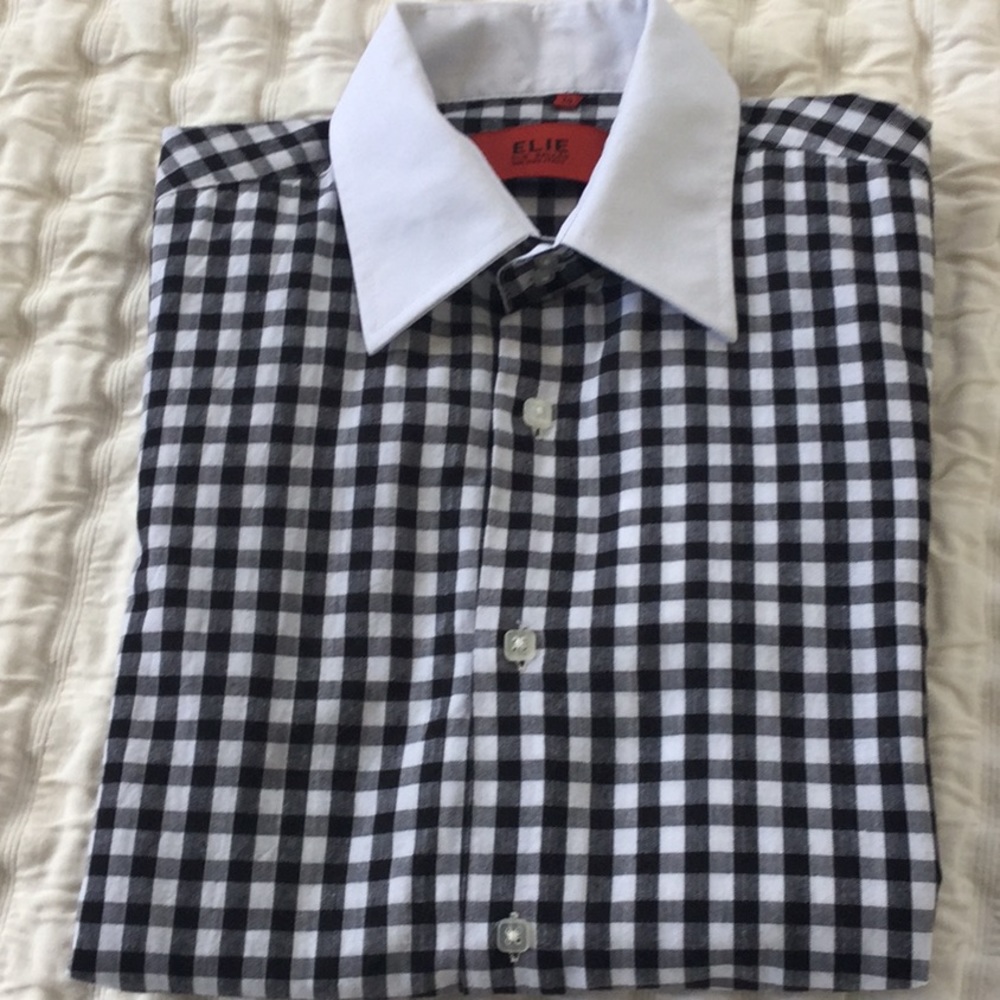 ELIE BALLEH 100% cotton button down shirt
